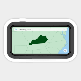 Kentucky Map App Sticker